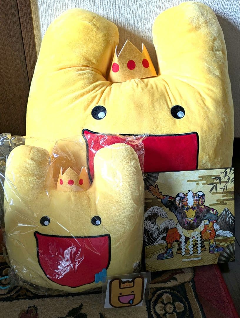 【N】めいちゃん　めいたま　ぬいぐるみ　特大　中　アルバム　ワッペン