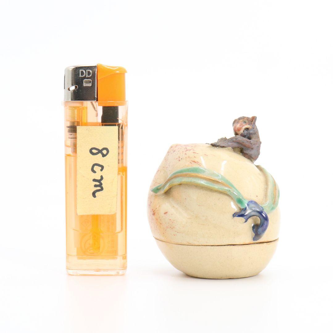 祥山造 仁清猿香合 平安 共箱 茶道具　AT121　1F28