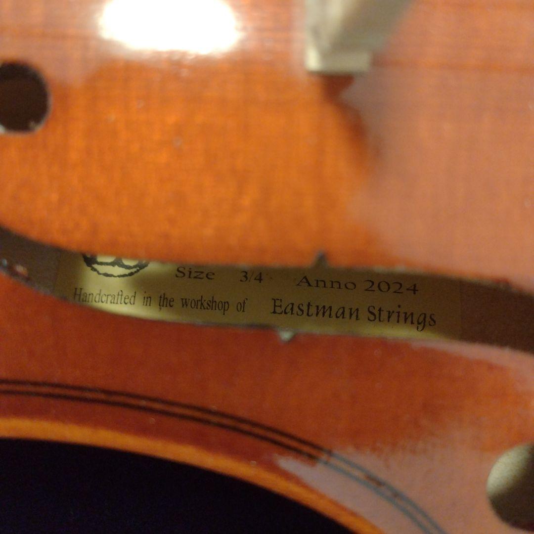 2024年製 Eastman3/4 バイオリン弓毛替済 KUN肩当、松脂、消音器