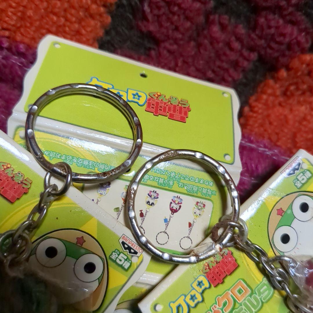 d*9様 ケロロ軍曹★訳あり★【レトロ】ちびケロキーホルダー ５個セット【２00