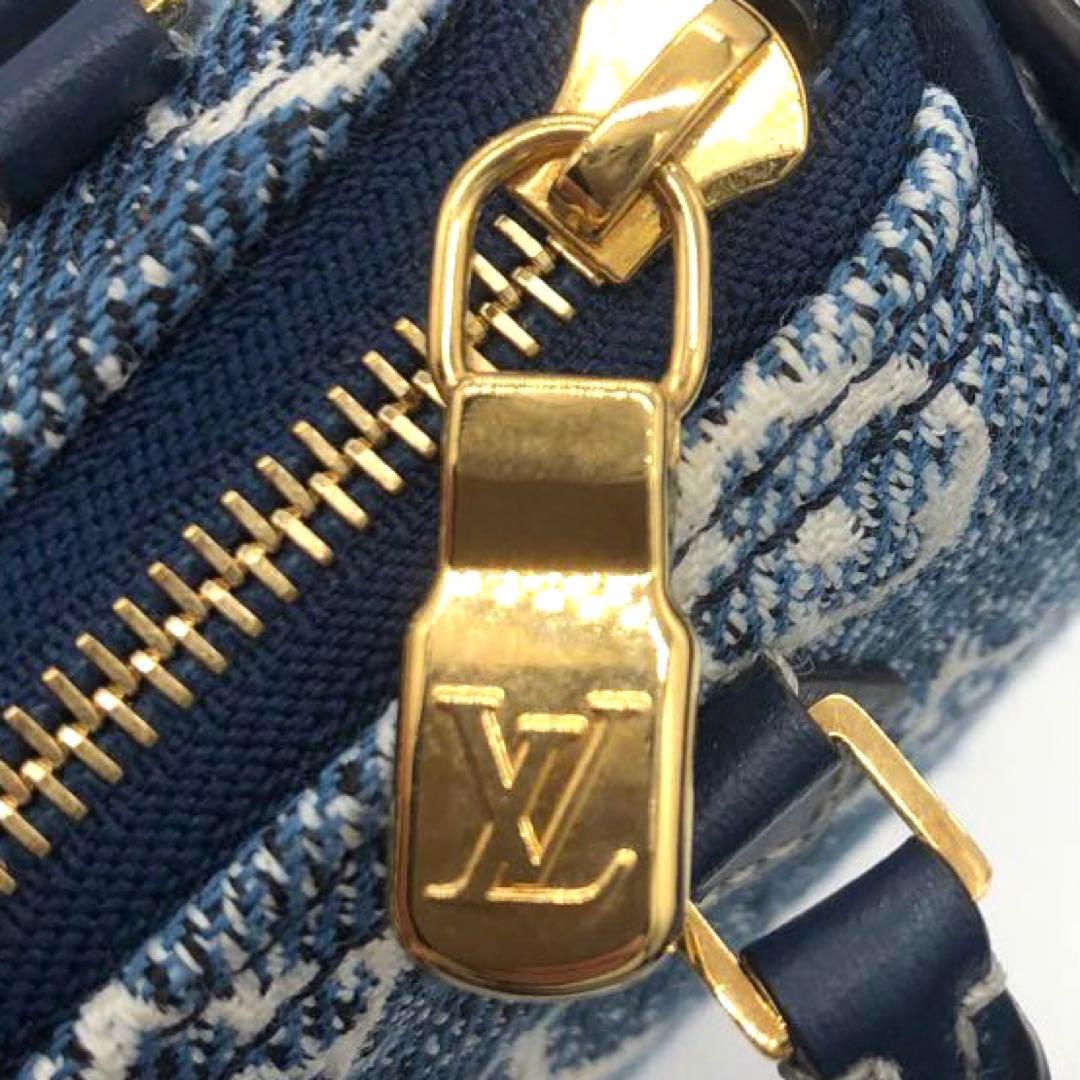未使用✨ルイヴィトン デニム　マイクロチャーム マイクロバッグ ブルー系