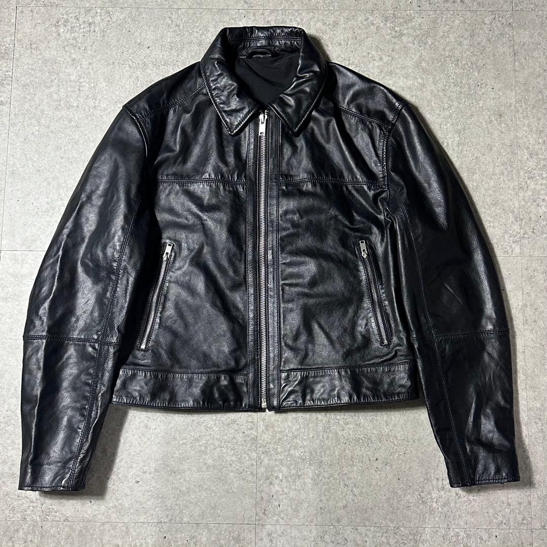 25ss ZARA ボクシーフィット レザージャケット 黒 本革