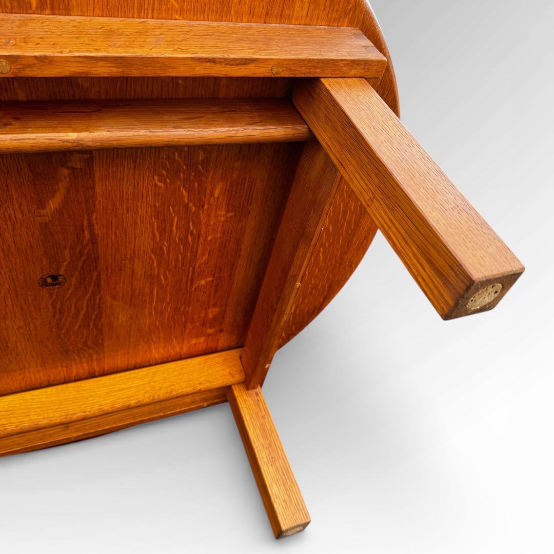 【美品】RUDO ルドー 楢（ナラ）材 折り畳み ちゃぶ台 円卓 無垢材