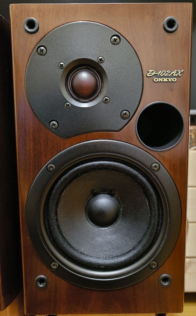 ONKYO D-102AX 　スピーカー リアルウッド突板　エッジ交換済み