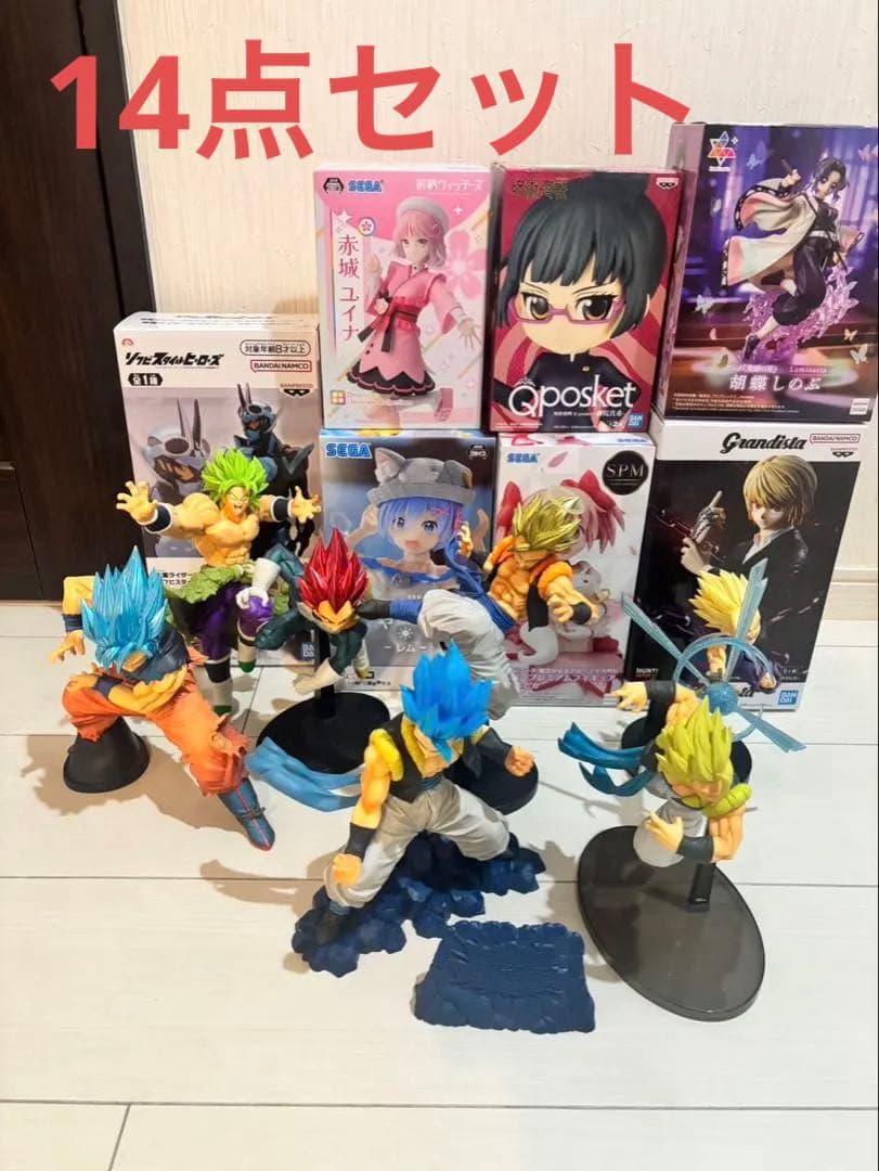 未開封新品〇 プライズ品フィギュア14点セットドラゴンボール 鬼滅などまとめ売り