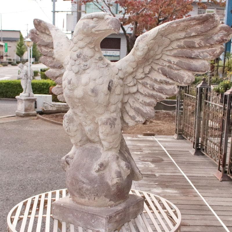 ボールドイーグル 鷲 樹脂製 置物 オブジェ ガーデン 彫刻風 143-211
