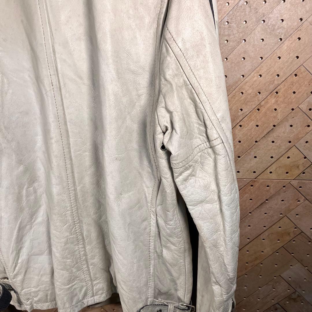 Schott ショット シングルライダース M 牛革 黒ライン 気合いの本格派！