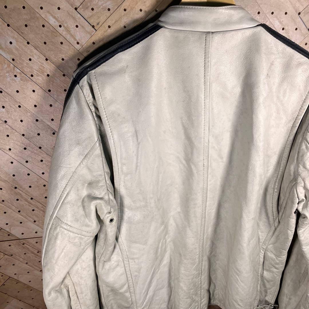 Schott ショット シングルライダース M 牛革 黒ライン 気合いの本格派！