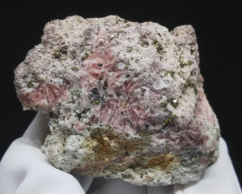 442 ロードクロサイト＆フローライト＆パイライト 標本 原石