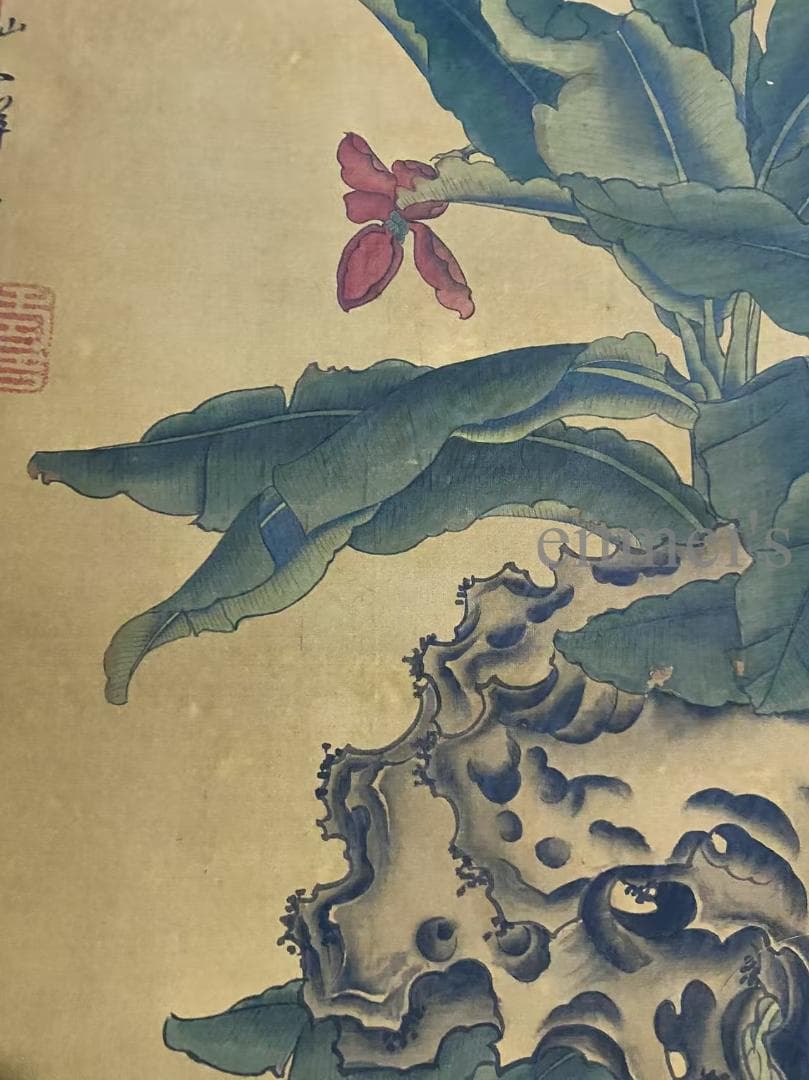 中国古美術 五代 周文矩款 人物図 掛軸 絹布 唐物 古画 書画 名家筆 水彩画