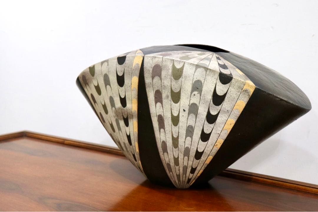 GMHO147A○市野哲次 作家物 花瓶 花器 花入 フラワーベース 壺 陶