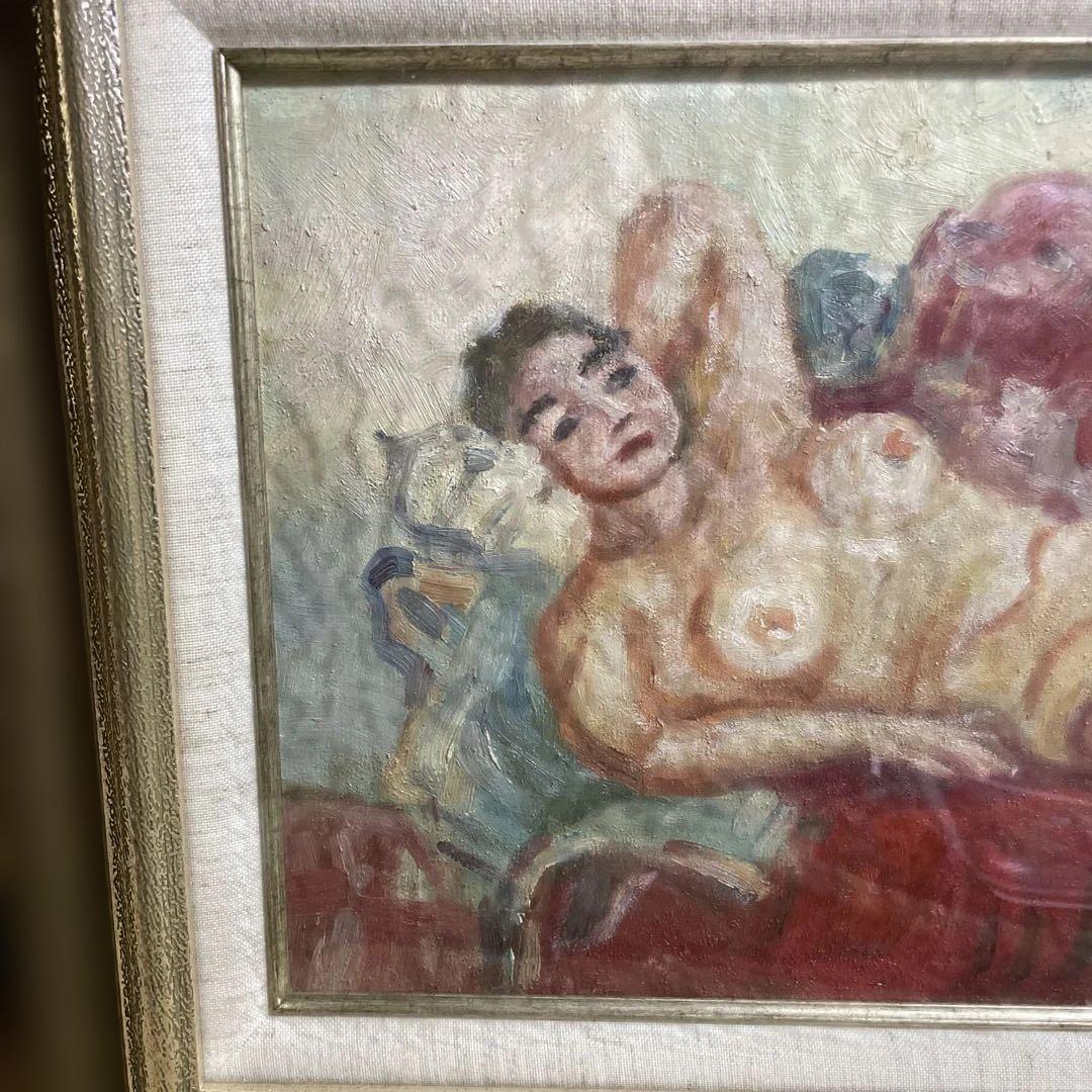 梅原龍三郎　裸婦　肉筆