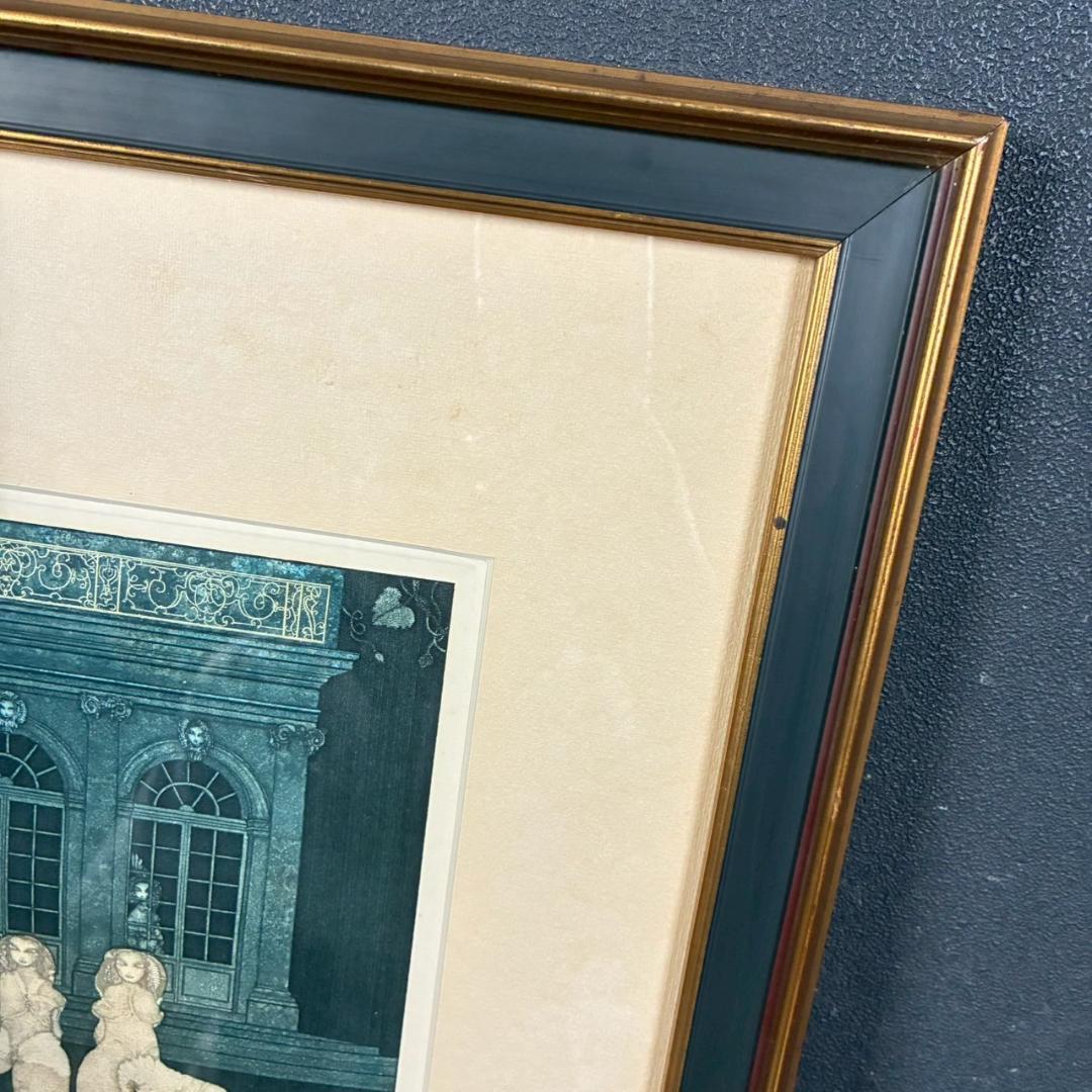 山下清澄「Nymphe-1」アクアチント 1975年作 直筆サイン入り 額縁入り