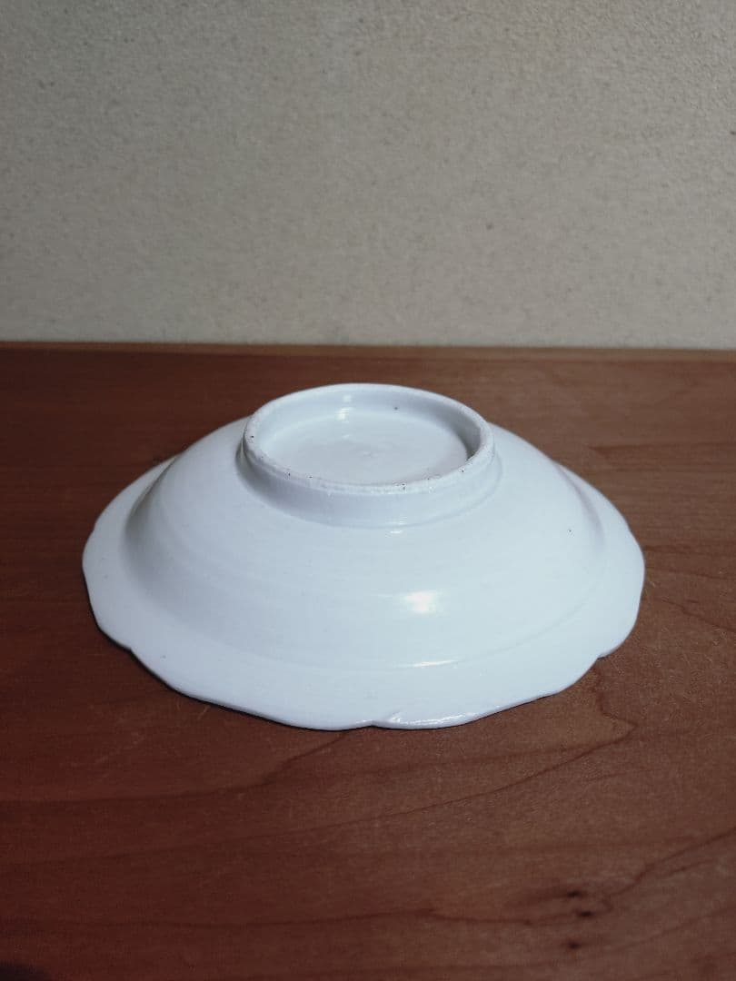 古伊万里 色絵 草花紋 輪花小皿