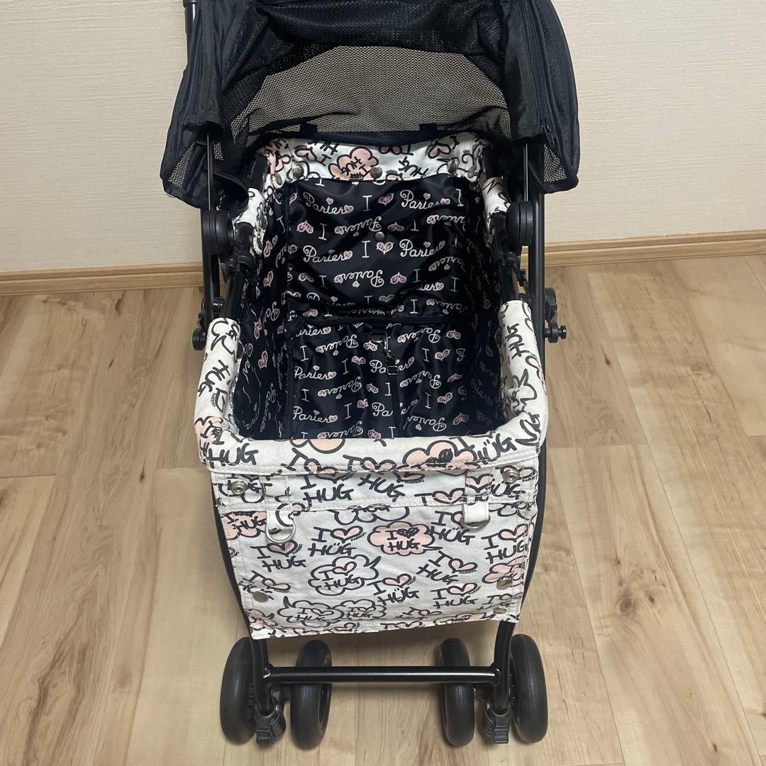 マザーカート2段式モノクロキャラクター柄 ペットカート