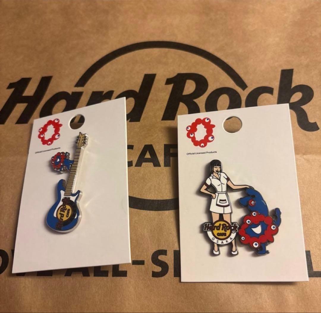 ハードロックカフェ ミャクミャク コラボピンバッジ2種類セット