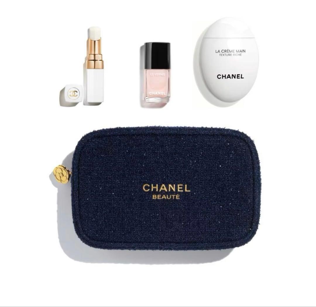 シャネル　リップアンドネイルケアセット　ホリデー　コフレ　2025 ポーチ付き