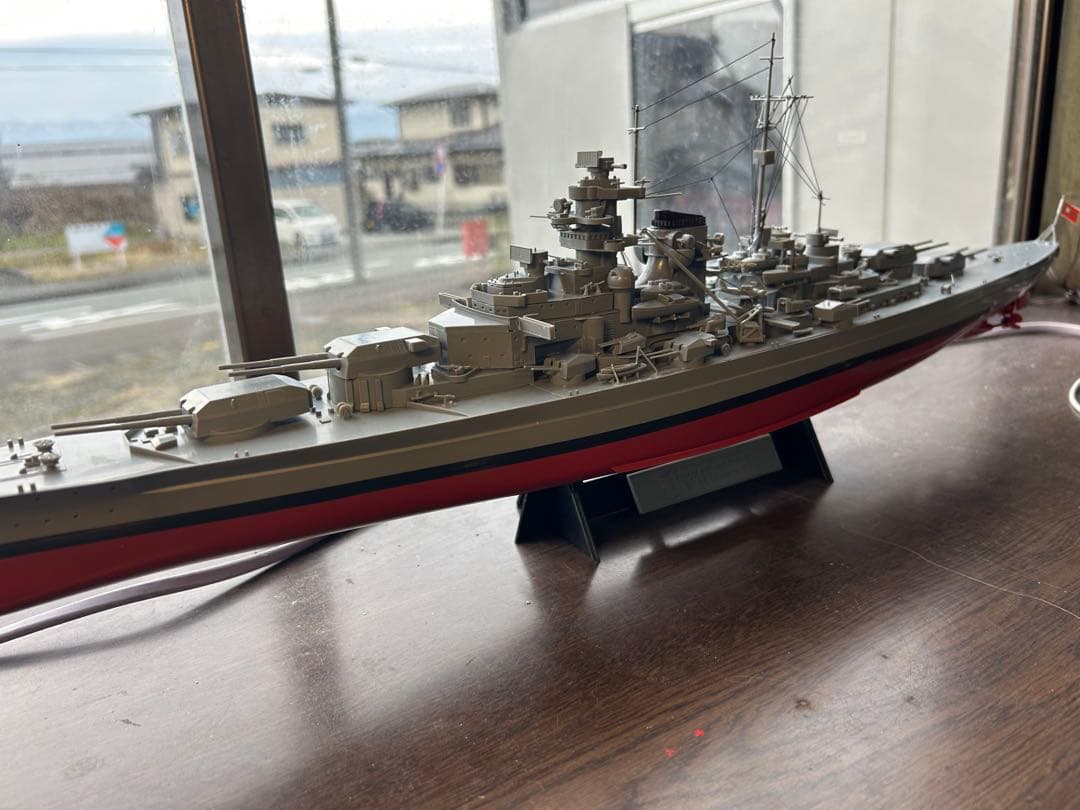 ビスマルク高速戦艦(フッドイギリス艦を一発撃沈)超精密加工800mm(完成品)
