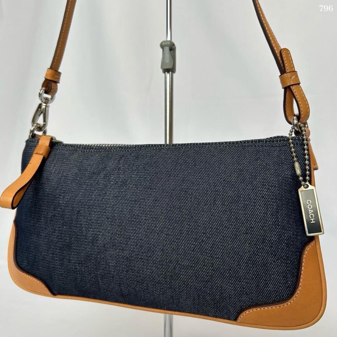 【極美品】コーチ 8335 ソーホー ワンハンドバッグ レザー デニム 肩掛け