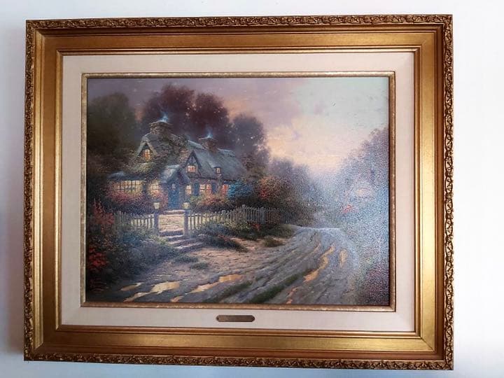 トーマス キンケード 絵画 TEACUP COTTAGE 保証書付き 1996年
