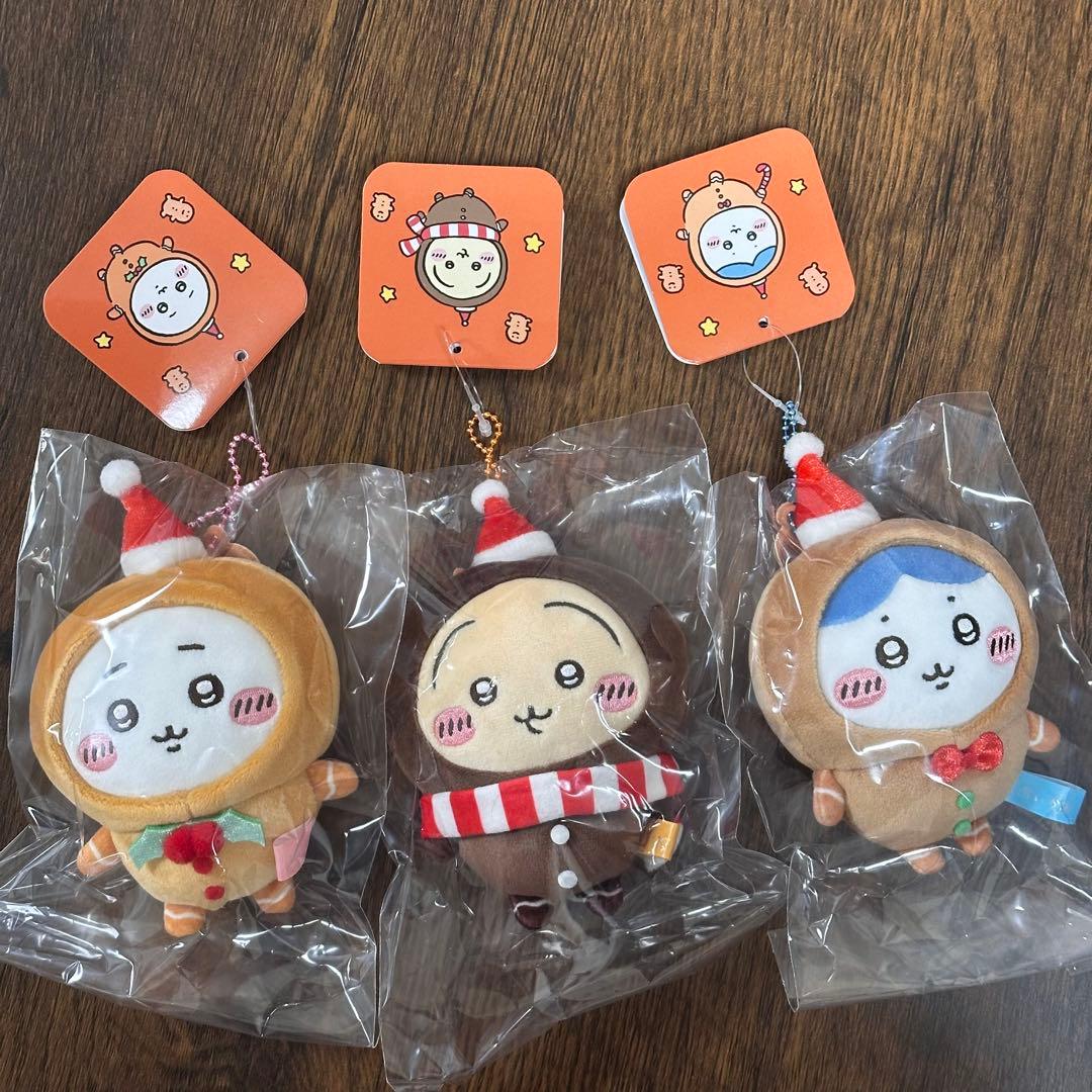 ちいかわ ジンジャーマン マスコット 3点セット　ハチワレ　うさぎ