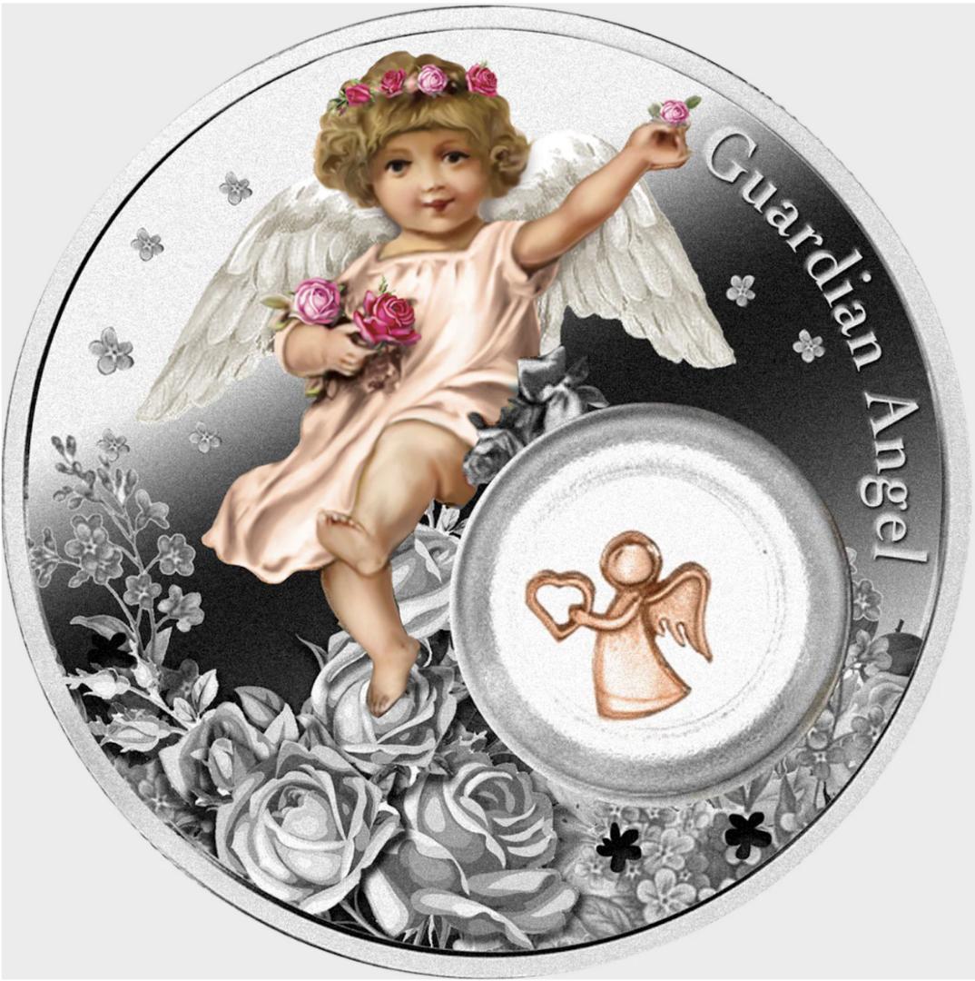2024年ニウエ　守護天使　プルーフ銀貨