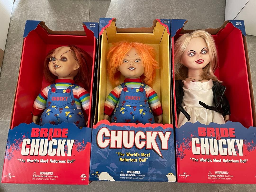 チャイルドプレイ チャッキー ティファニー 人形 3体セットフィギュア 希少