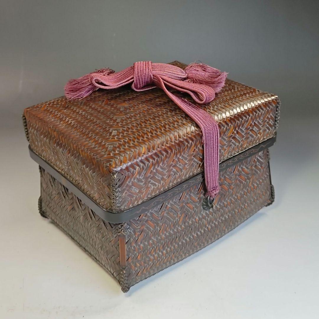 イ834 茶籠『御所籠一式　野点道具』茶篭　茶道具　網代籠