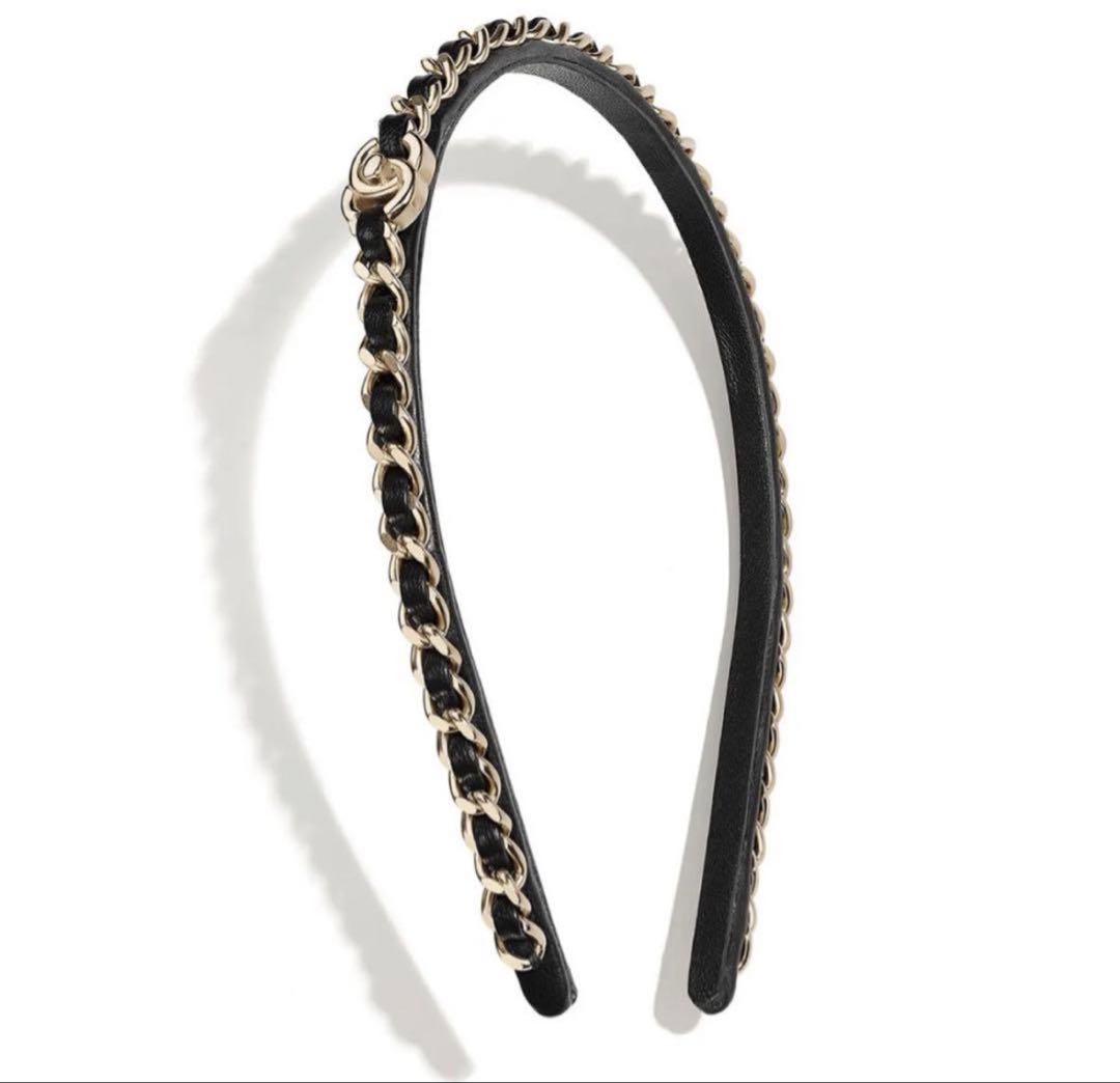 CHANEL カチューシャ　チェーン　ココマーク