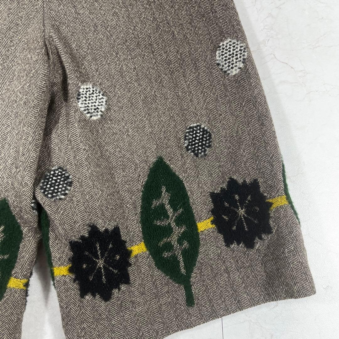 ✨未使用級 イッセイミヤケミー ガウチョパンツ 刺繍 ツイード調 ウール