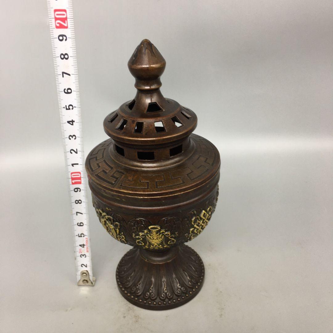 銅器 香薫炉 八宝吉祥香炉 供養薫香炉 香道具 装飾品 工芸品 置物