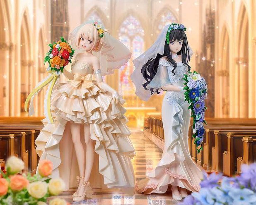 【未開封+特典】錦木千束＆井ノ上たきなウェディングドレス1/7スケールフィギュア