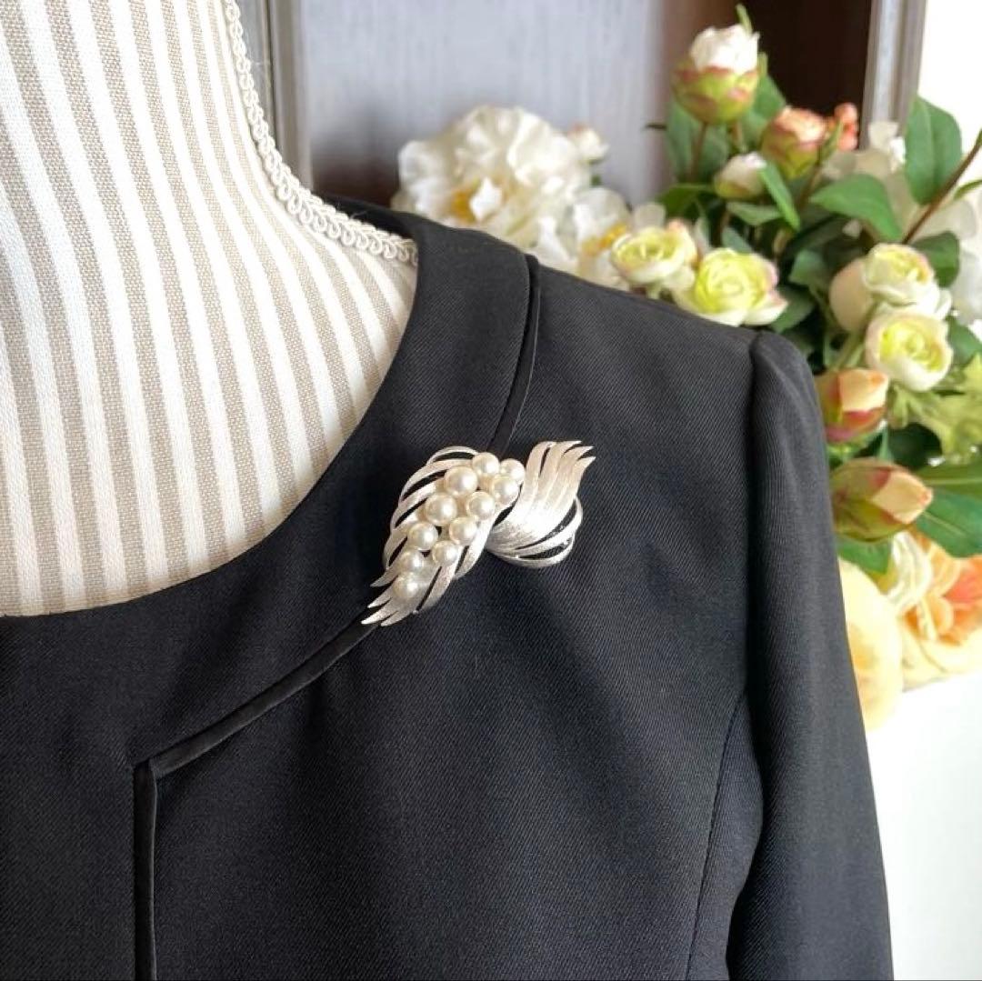 タサキ　パールブローチ　あこや真珠　入学式　卒業式　本真珠　コサージュ　刻印