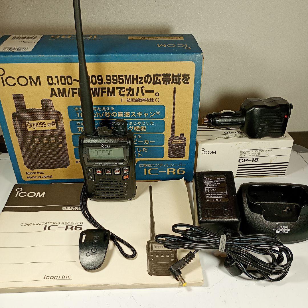 ICOM　広帯域受信機　IC-R6　動作品。 画像の付属品とセットです