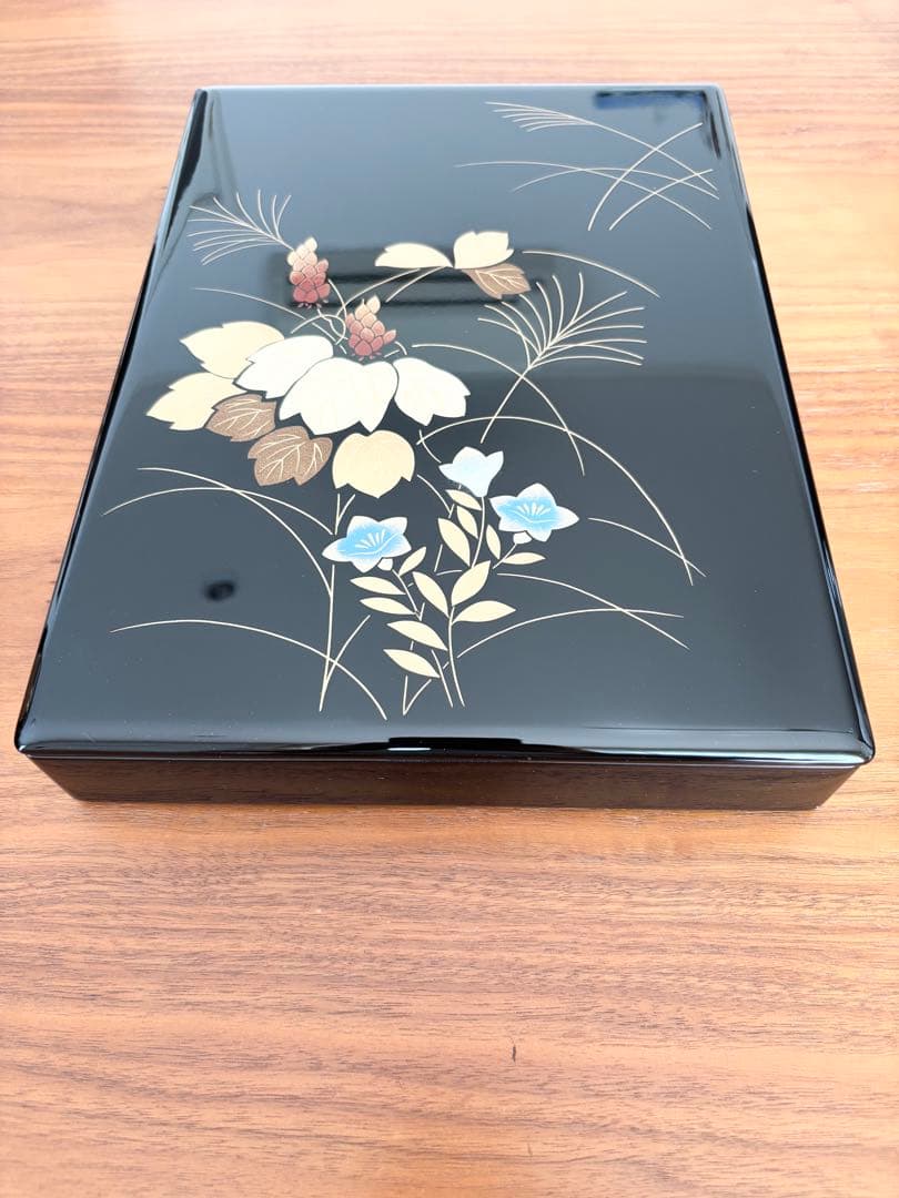 【新品未使用】　山田平安堂　手文庫　漆器　秋草　手紙　書類
