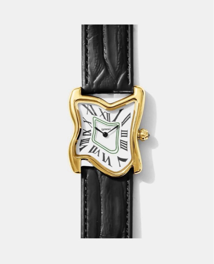新品未開封 Laphont SQUARE MELTING WATCH GOLD