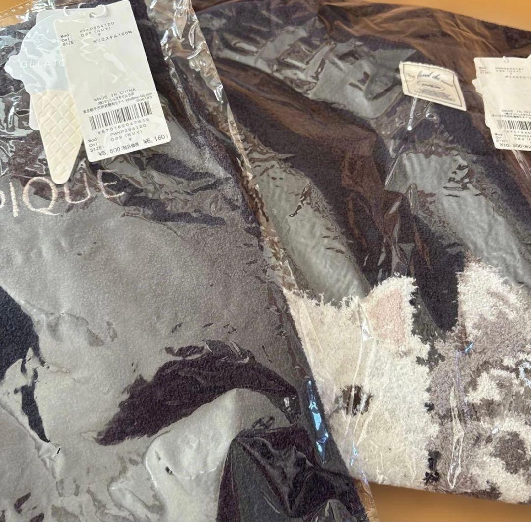 新品♡ジェラートピケ♡ツインキャットジャガードプルオーバー&ショートパンツセット