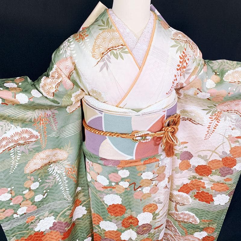 512z34.507u21☆吉澤友禅 吾妻徳穂 振袖 鈴乃屋 作家物 小柄☆美品