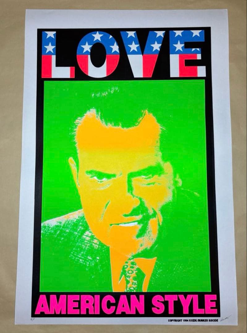 KOZIK LOVE AMERICAN STYLE シルクスクリーンポスター