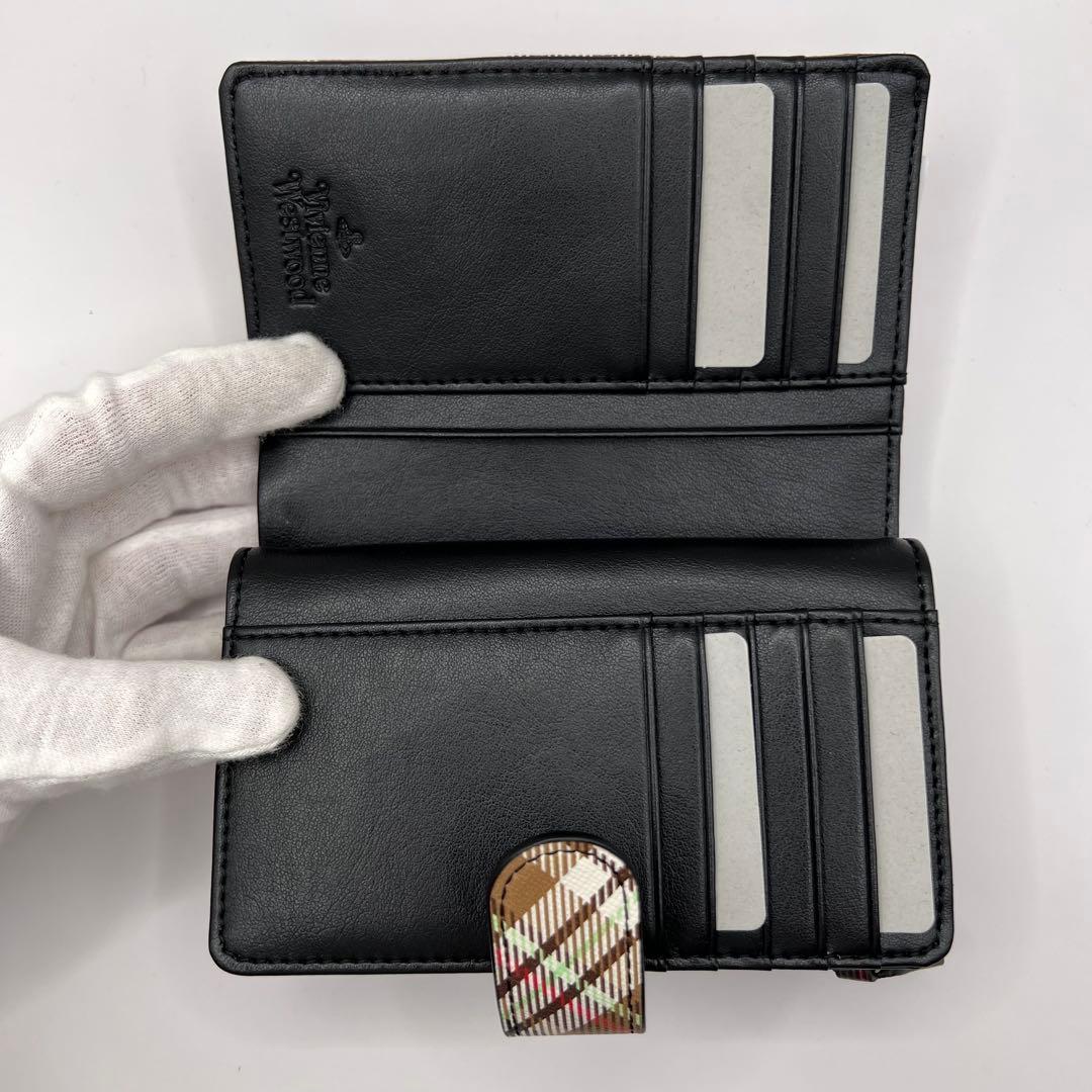 極美品 vivienne westwood 二つ折り財布　ダービー　チェック