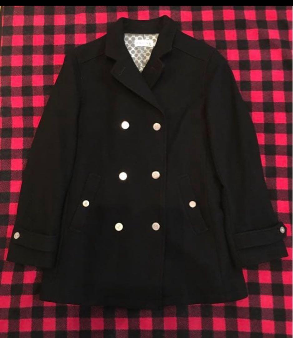 CELINE セリーヌ 140cm カシミア混ウール ピーコート オンワード樫山