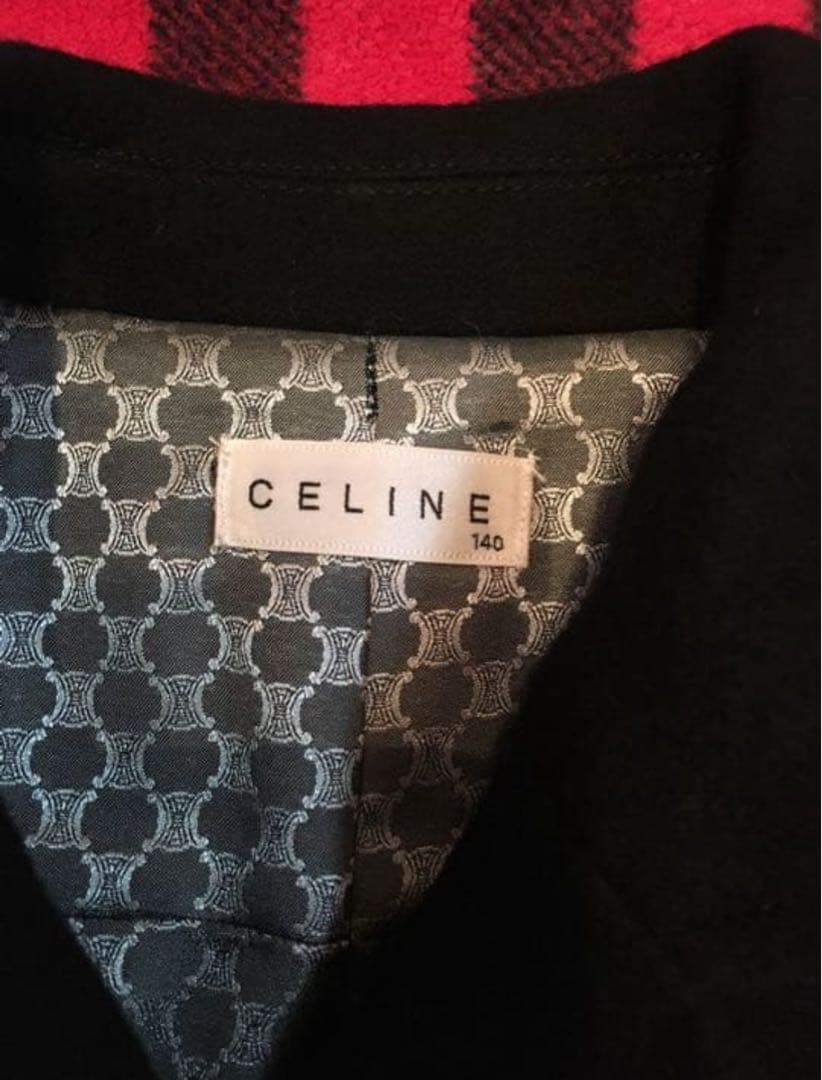 CELINE セリーヌ 140cm カシミア混ウール ピーコート オンワード樫山