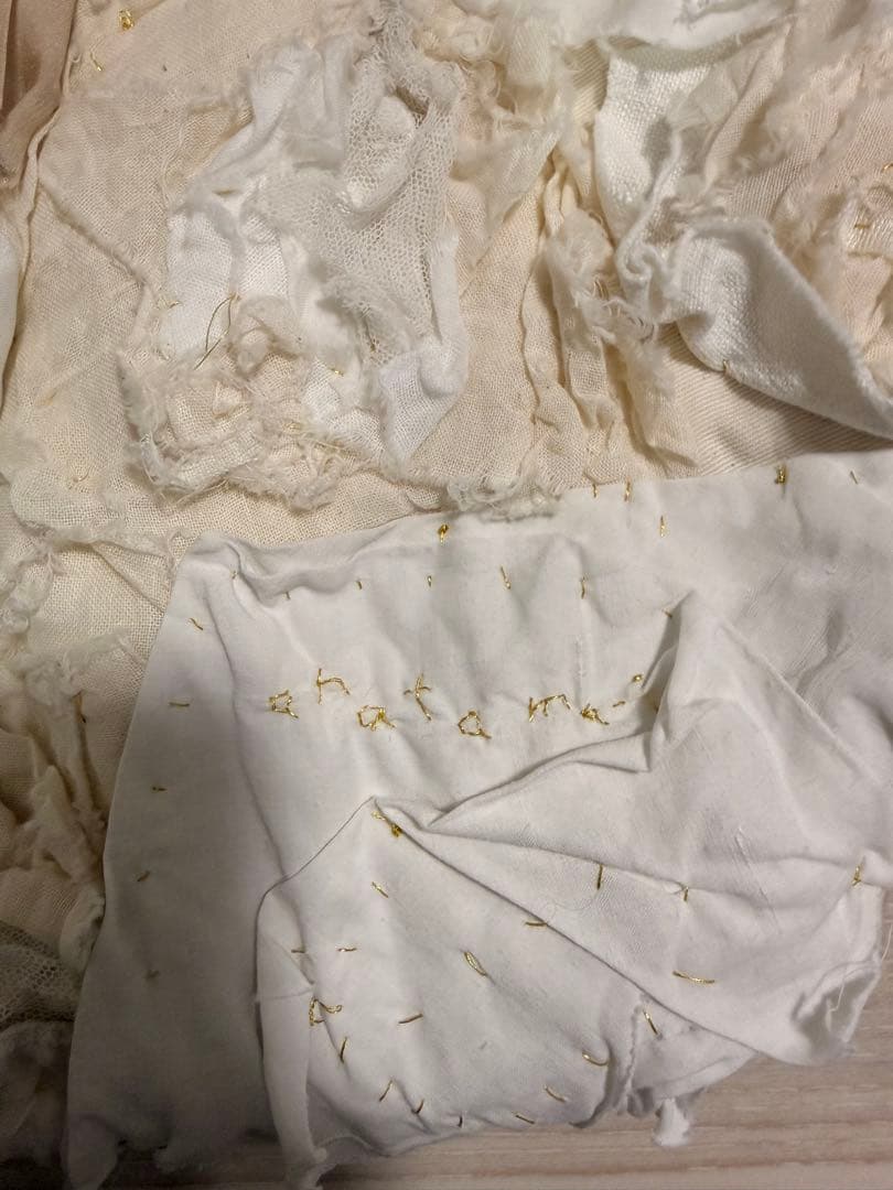 aratama ホワイト パッチワーク ショルダーバッグ