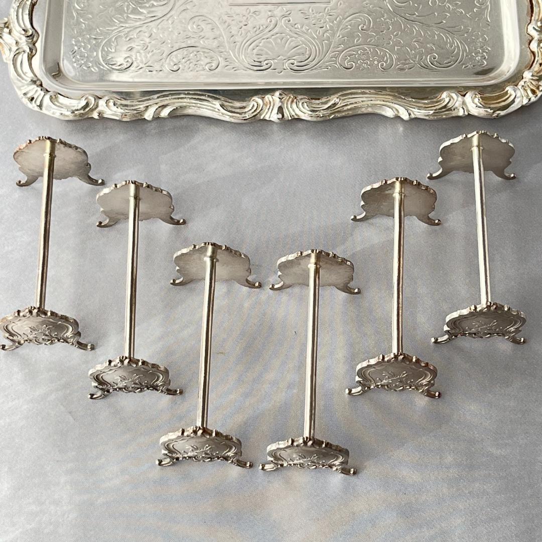 【仏蘭西】 アールヌーボーのナイフレスト 6個組 Art Nouveau