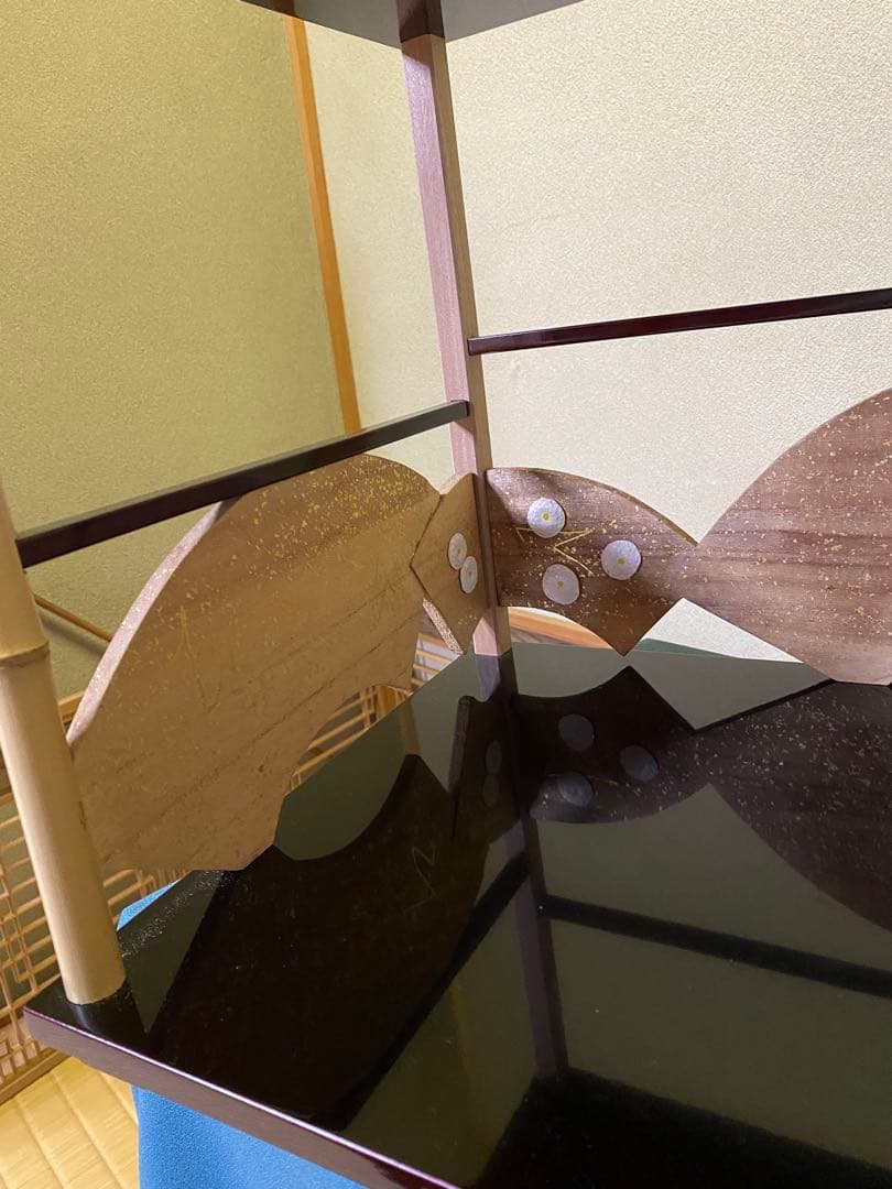 ⭐️本日限定⭐️茶道具/寿扇棚 鵬雲斎好写 天板・地板共溜塗り 固定式