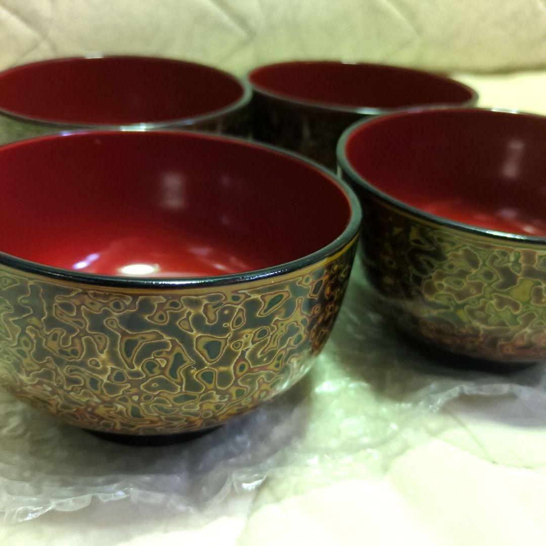 ★蔵出し　希少　津軽塗 御椀　未使用5個セット