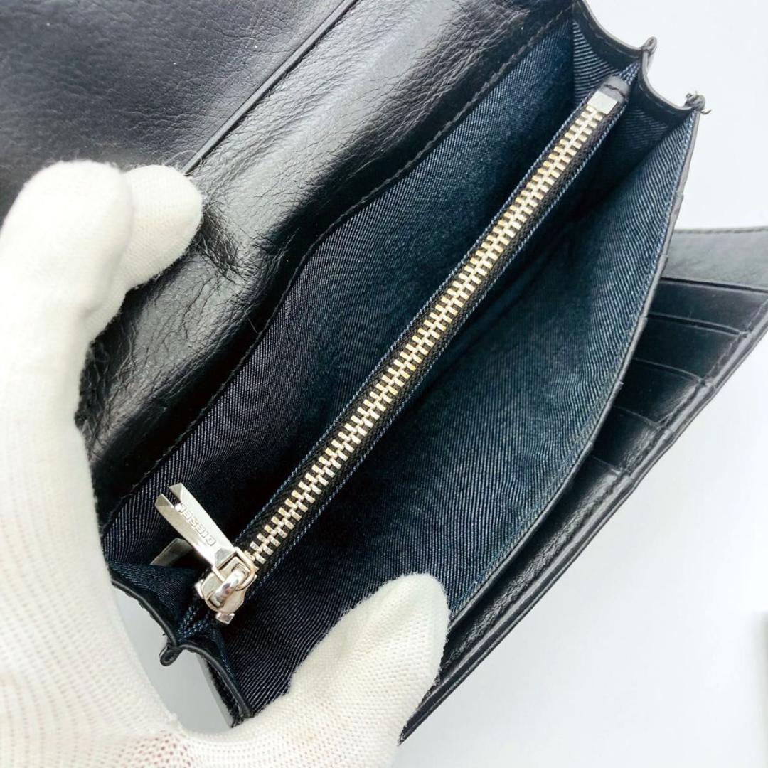 ディーゼル ウォレットショルダー ショルダーバッグ 財布 レザー ブラック