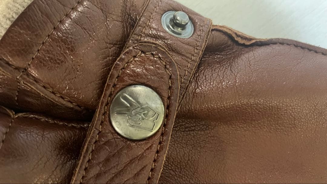 【高級ブランド】madova 本革レザー手袋　カシミア100% ブラウン 茶色