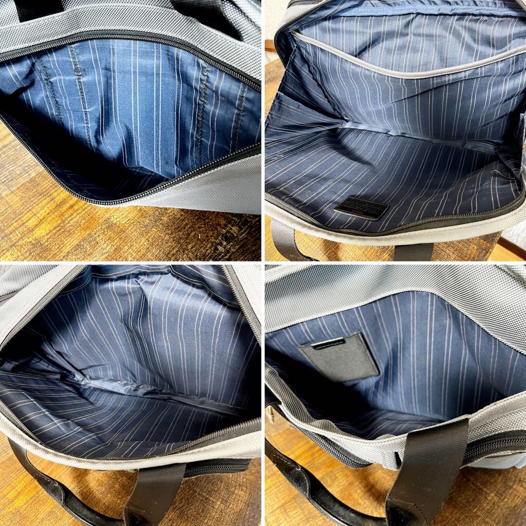 TUMI 限定カラー　2層　ビジネスバッグ　付属バッグ　シルバー　大容量