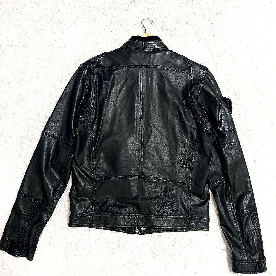 ✨美品✨DIESEL レザージャケット シングルライダース ラムレザー Sサイズ